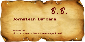 Bornstein Barbara névjegykártya